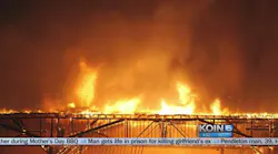 Fire Destroys Warehouse on OR Waterfront