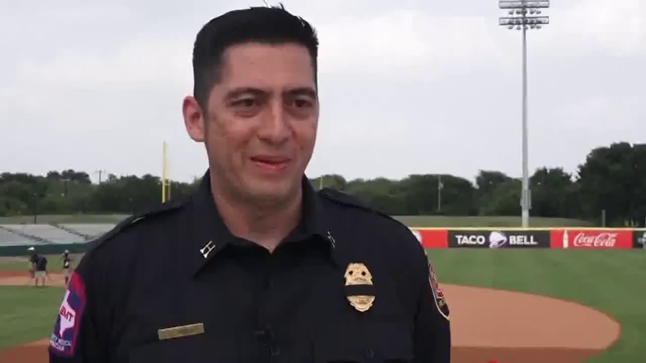 Son of Injured TX Firefighter Throws Out First Pitch