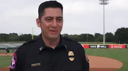 Son of Injured TX Firefighter Throws Out First Pitch