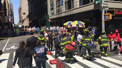 FDNY emergency crews are on the scene after a car crashed into pedestrians in Times Square on Thursday, killing one and injuring a dozen others.