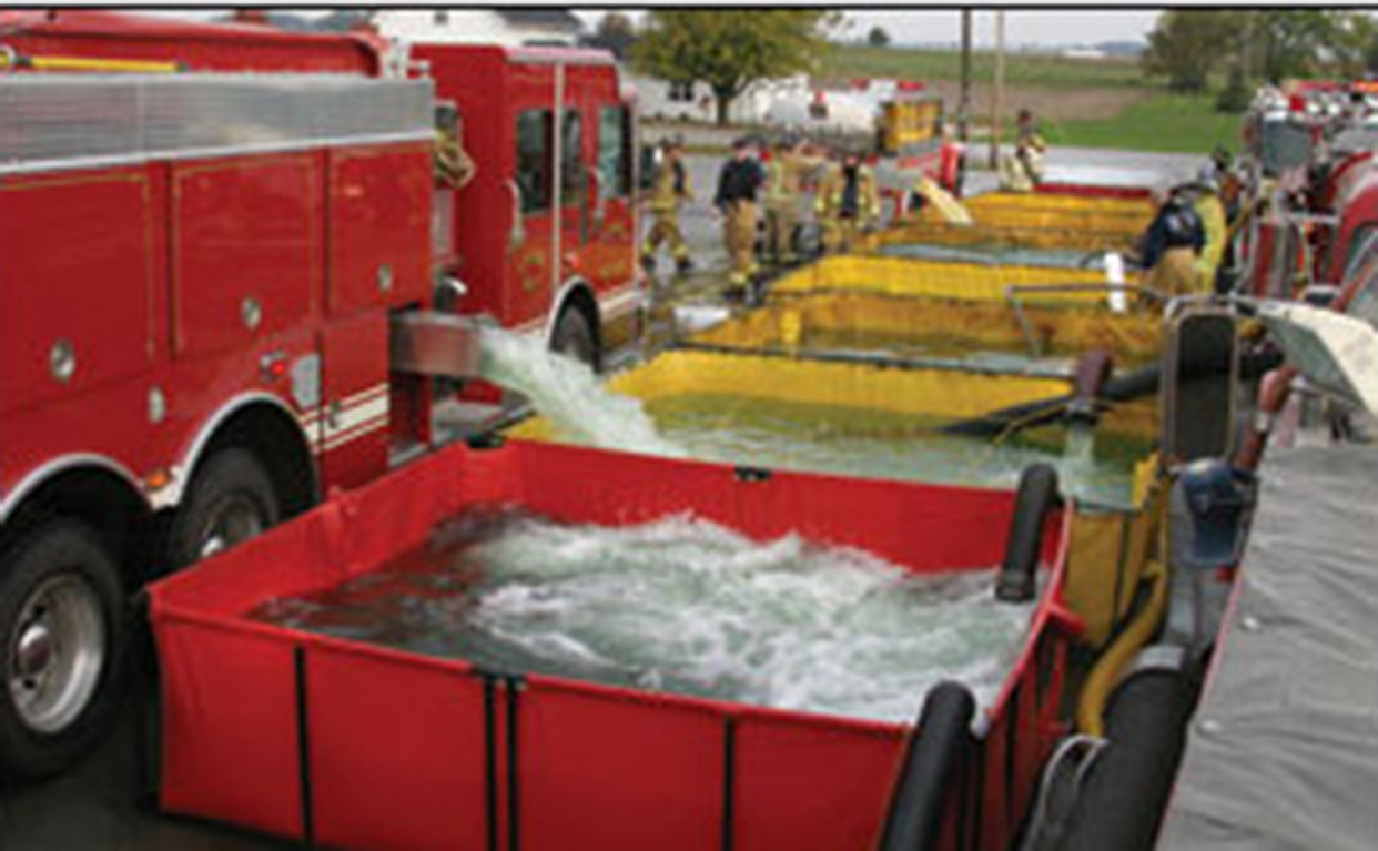 When designing tankers, fire departments should consider using side dump valves to make it as efficient as possible to off-load water. It's also a good idea to number the tanks so they are filled in a sequential order.