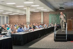 Paul Erickson talks to Firehouse Station Design Attendees about innovations in fire station hot zone design. Paul Erickson talks to Firehouse Station Design Attendees about innovations in fire station hot zone design.