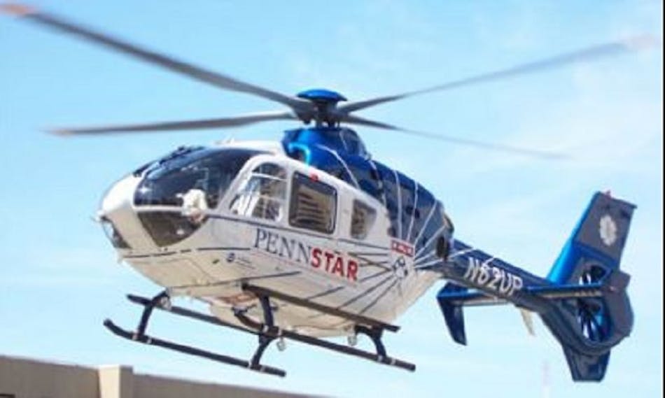 A pilot was killed when a PennSTAR medical helicopter crashed in an industrial park near New Castle Airport on Thursday.
