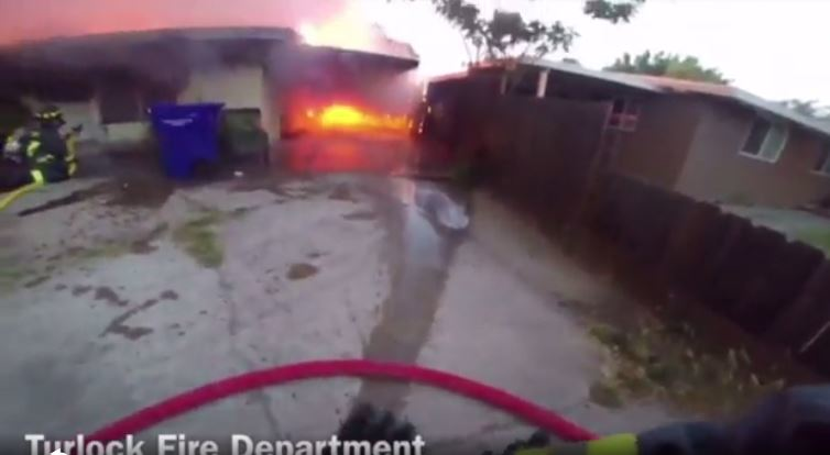 Helmet Cam: CA House Fire Threatens Nearby Homes - Firefighter News ...