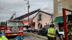 Ladder crews in Charleston no longer staff hoselines, but focus on ventilation and softening the structure. Through training, firefighters learned the importance of positioning aerials in front of fire buildings. Ladder crews in Charleston no longer staff hoselines, but focus on ventilation and softening the structure. Through training, firefighters learned the importance of positioning aerials in front of fire buildings.
