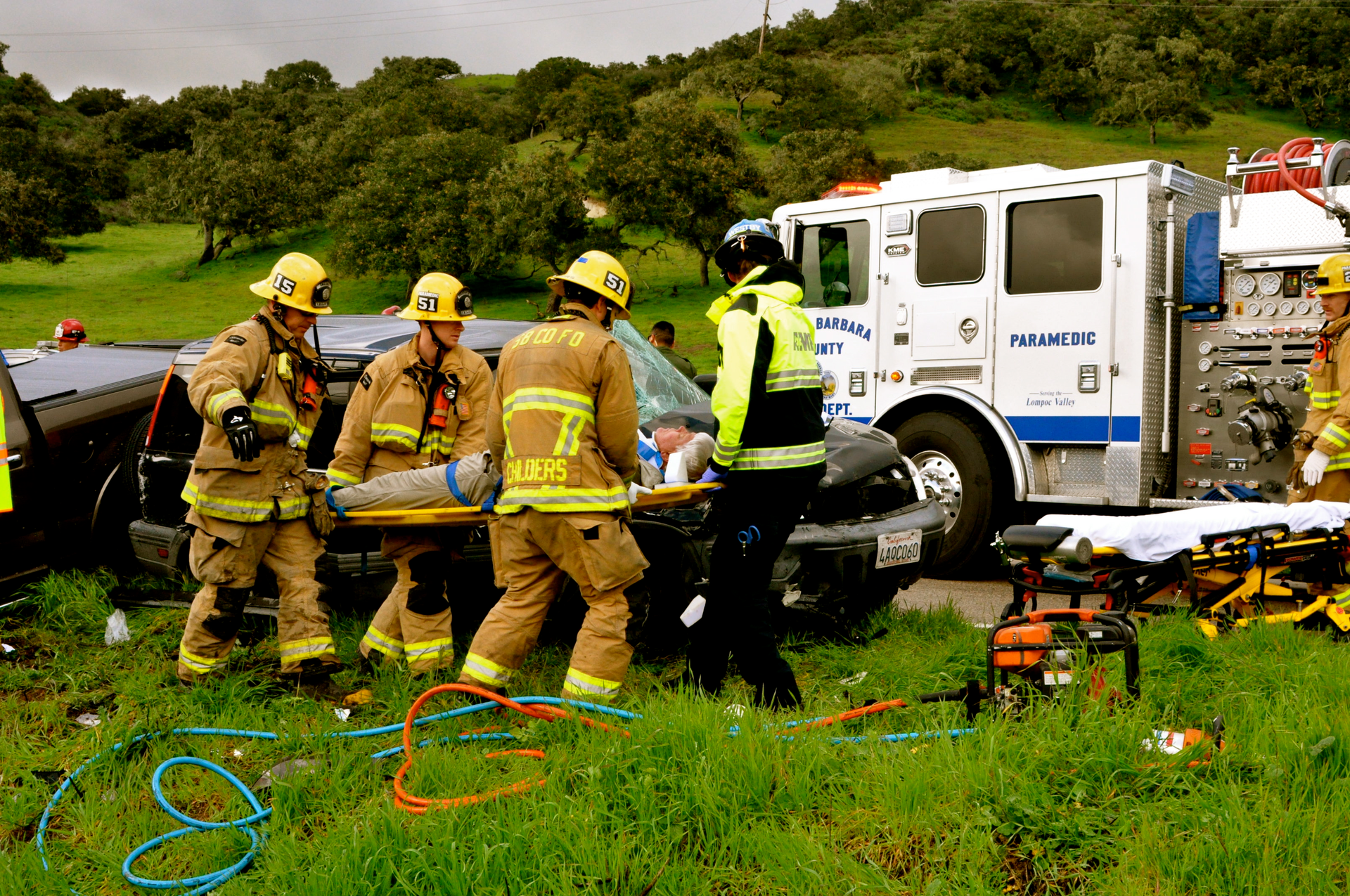 'Dominating the pin-in' is a systematic approach to performing a vehicle extrication with the victim in mind.