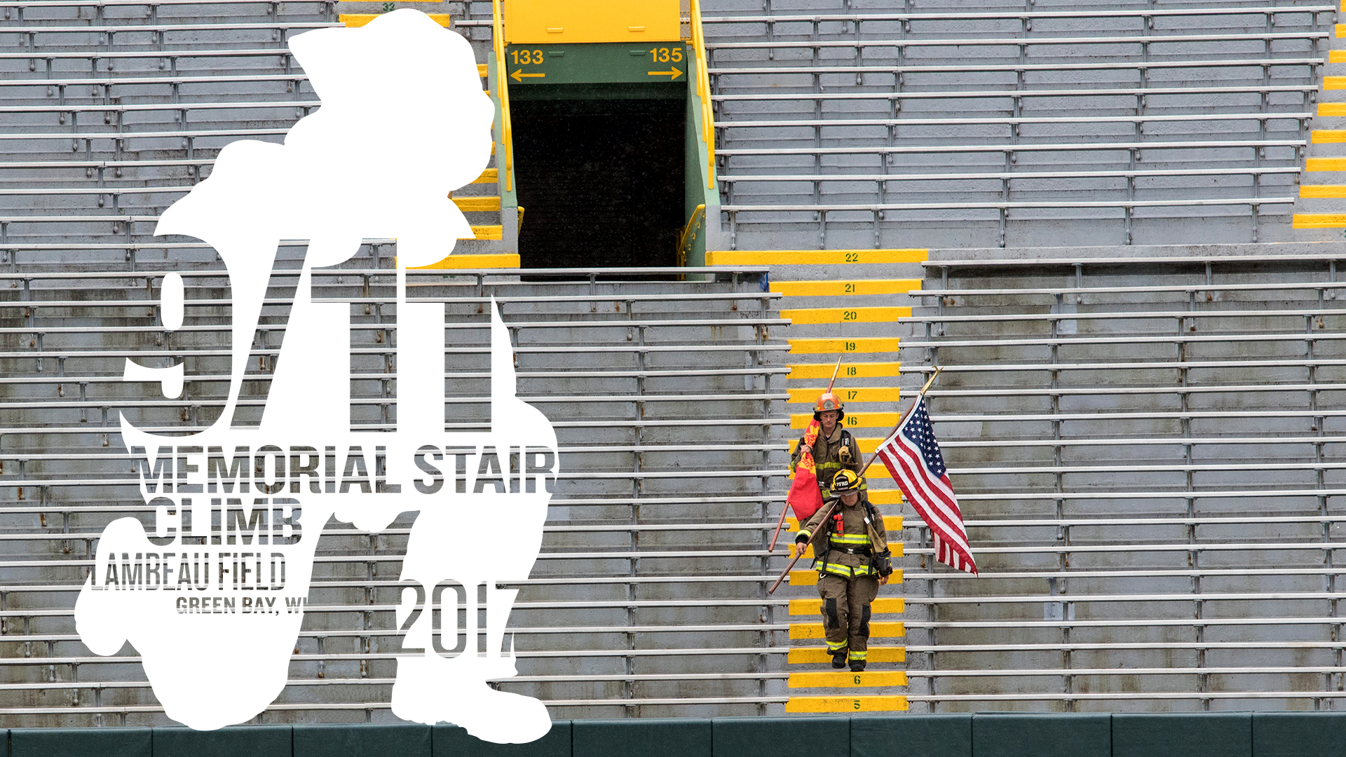 Green Bay Metro Fire Department and Pierce Manufacturing are co-sponsoring the fifth annual 9/11 Memorial Stair Climb at historic Lambeau Field on Saturday, September 16, 2017. All proceeds raised will benefit the National Fallen Firefighters Foundation. Last year, nearly 2,000 residents, firefighters, and local businesses together raised more than $85,000.