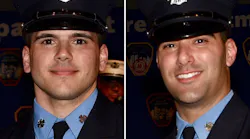 Probationary firefighters Dominic DiBiase (left) and Christopher Rossi (right) helped rescue three people Thursday.