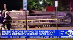 An investigation has begun into what caused a Nutley, NJ, ladder apparatus to overturn Saturday night, an incident which injured three firefighters.