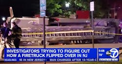 An investigation has begun into what caused a Nutley, NJ, ladder apparatus to overturn Saturday night, an incident which injured three firefighters.