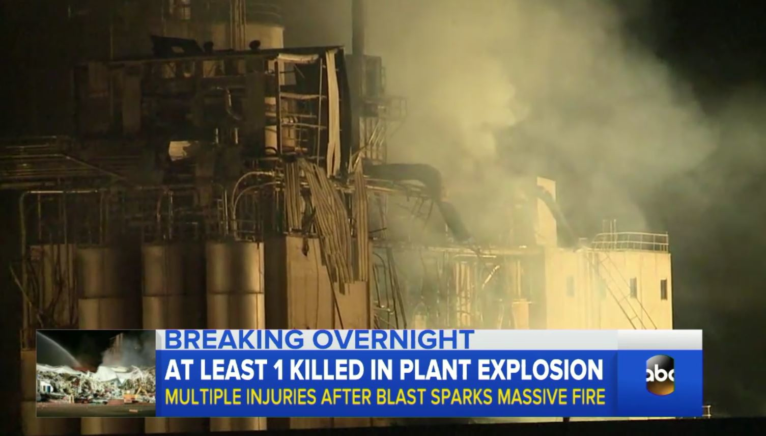 One person was killed, two are missing and over a dozen injured in a massive explosion at a corn milling plant in Cambria, WI, early Thursday morning.