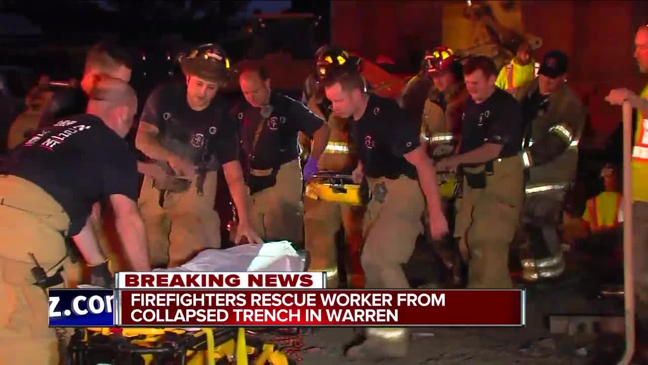 Warren MI Firefighters Rescue Worker from Trench Collapse - Firefighter ...