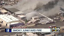 AZ Junkyard Fire Sends FF Recruit to Hospital