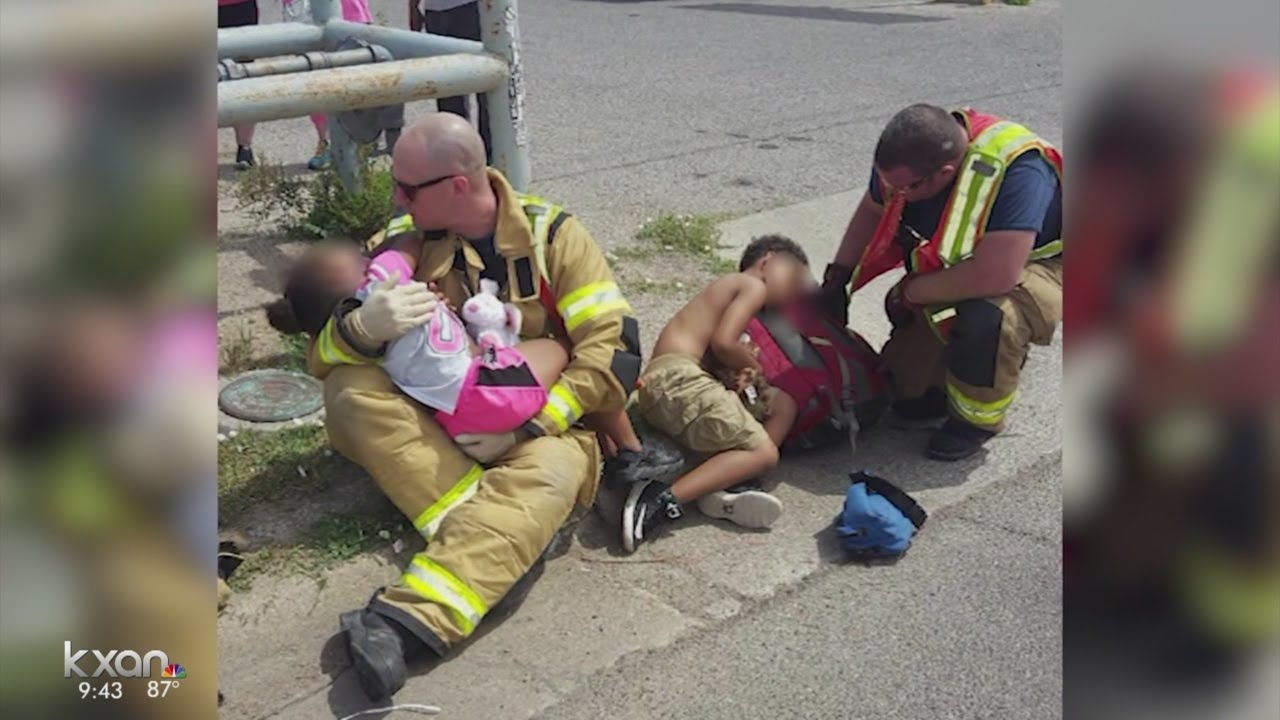TX Firefighters Cheered When Tender Photo Goes Viral