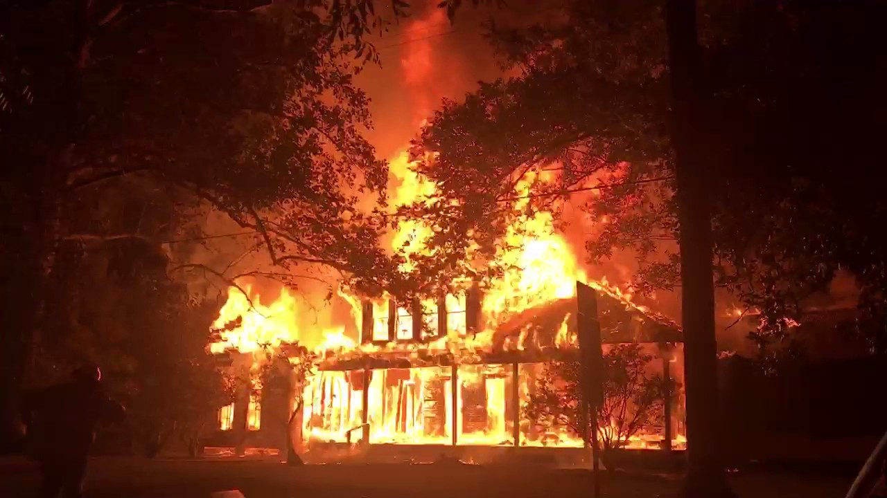 Raw Video Shows LA Home Engulfed in Flames