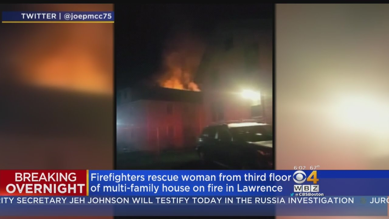 FFs Rescue Woman from Roof Of Burning MA Home