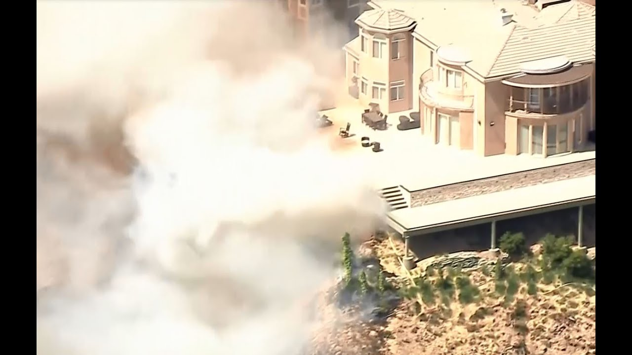 Chopper Footage Shows CA Wildfire Inching Toward Homes