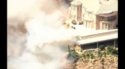 Chopper Footage Shows CA Wildfire Inching Toward Homes