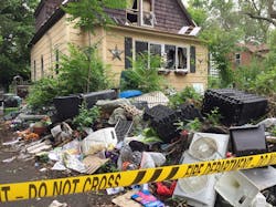 A Westfield, MA, home that fire officials described as a 'hoarding situation' caught fire Saturday, leading to the deaths of two people. A Westfield, MA, home that fire officials described as a 'hoarding situation' caught fire Saturday, leading to the deaths of two people.