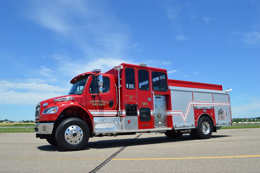 Pigeon Falls, WI, Fire Dept. Gets Pumper with Full Response Cab Firehouse
