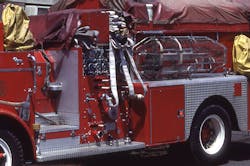 The Harrisburg Blitz Box was developed out of necessity to provide multiple attack lines on older engines, which had limited preconnected lines. This concept was adopted by many departments in the greater Harrisburg area in the last 1960s.