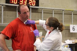 Outside vent firefighters had the highest neck exposure, most likely from inconsistent use of hoods. However, attack and search firefighters had the highest maximum levels of exposure on the neck. Outside vent firefighters had the highest neck exposure, most likely from inconsistent use of hoods. However, attack and search firefighters had the highest maximum levels of exposure on the neck.