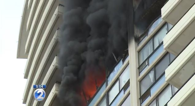 A five-alarm fire left three people dead in a Honolulu high-rise apartment building.