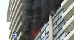 A five-alarm fire left three people dead in a Honolulu high-rise apartment building. A five-alarm fire left three people dead in a Honolulu high-rise apartment building.