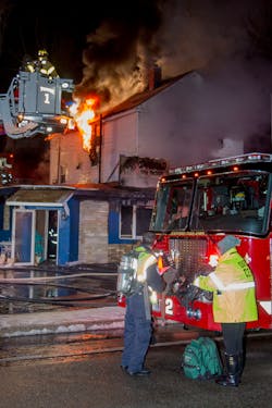 Oxford, MA, firefighters responded to a fire in a mixed-use building with a commercial hair-styling business on the first floor and apartments above&mdash;a fire that ultimately resulted in a mayday and close call for two mutual-aid firefighters.