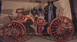 An 1893 American LaFrance engine housed by San Francisco's Guardians of the City Museum, which is asking the city to find a permanent home for 32 pieces of antique firefighting apparatus.