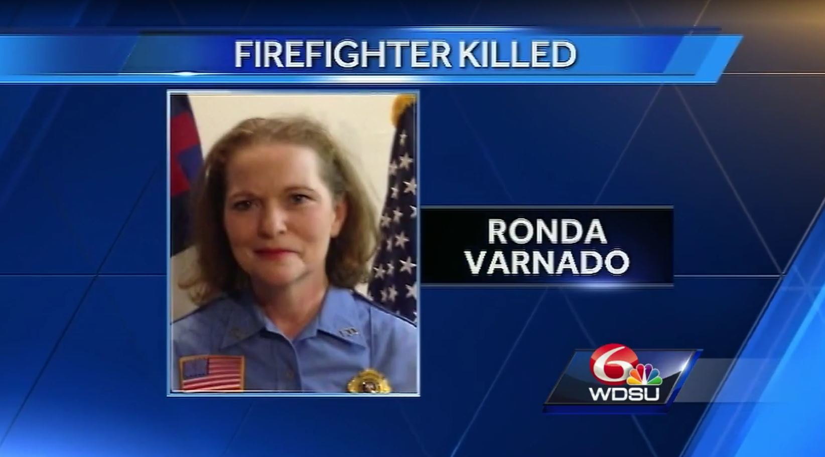 Washington Parish firefighter Rhonda Varnado was killed Thursday night on her way to a house fire when the loaded water apparatus she was driving skidded off the road and flipped over.