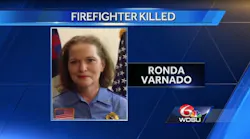 Washington Parish firefighter Rhonda Varnado was killed Thursday night on her way to a house fire when the loaded water apparatus she was driving skidded off the road and flipped over.