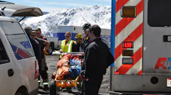 The equipment carried up included a drug box, backboard, immobilization kit, medical jump kit from E21 and M31, and a New York Hook in the hopes that members could pry the rock off the hiker