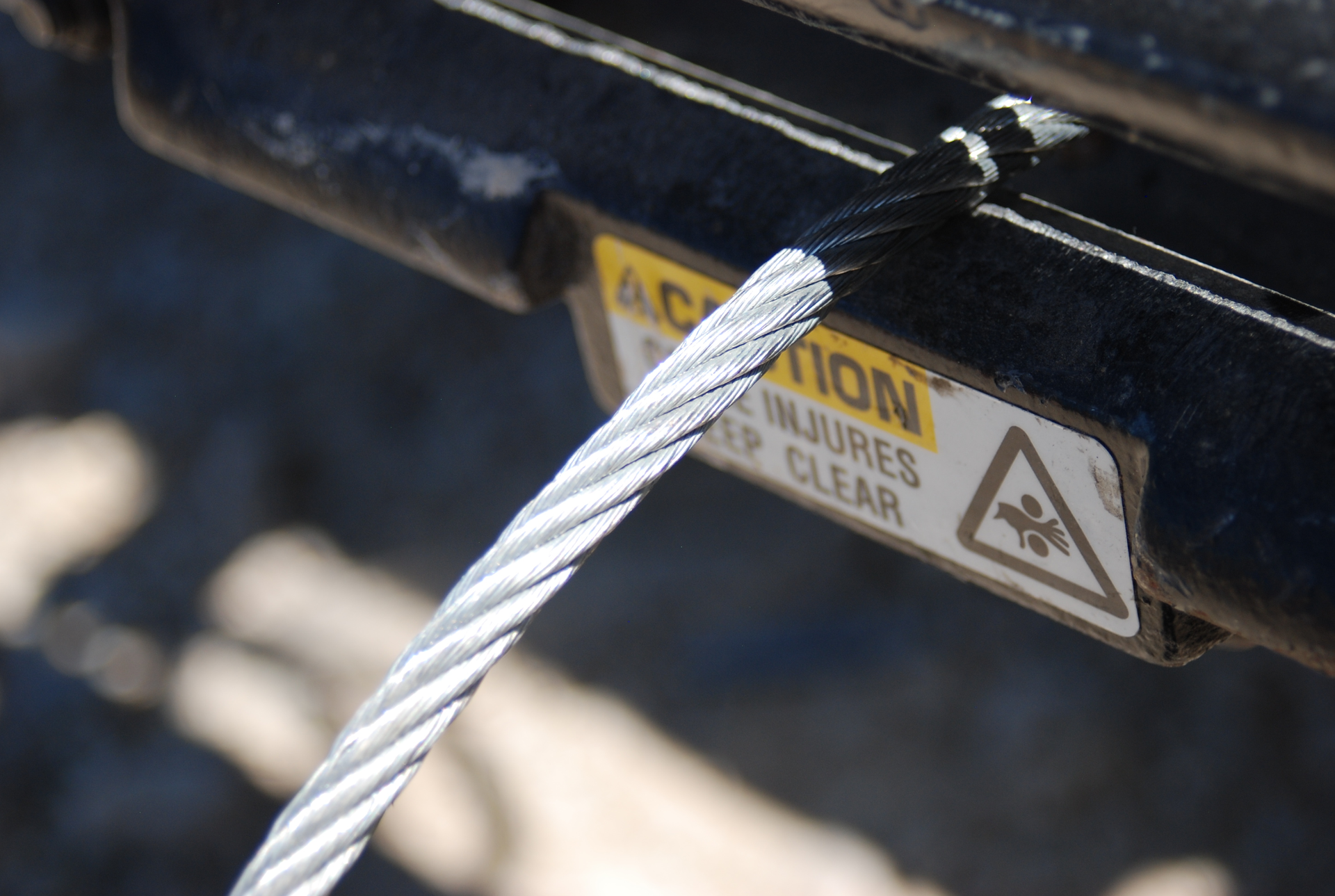 Rescue personnel should be able to describe the type, diameter and length of winch line as one of their winch skill competencies. Shown is a section of a 3/8-inch diameter, 125-foot long, 6 x 19 Class Improved Steel Plow wire rope (cable) on a 9,000-pound capacity fire department winch. Photos by Ron Moore