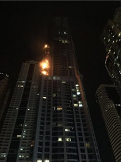 Fire engulfed several floors of the 84-story Torch Tower early Friday. Fire engulfed several floors of the 84-story Torch Tower early Friday.