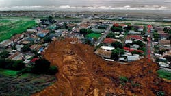 The La Conchita mountainside collapsed in January 2005 and nearly three dozen homes were buried in a mudslide/debris flow that took only eight seconds to occur.