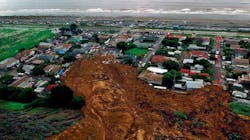The La Conchita mountainside collapsed in January 2005 and nearly three dozen homes were buried in a mudslide/debris flow that took only eight seconds to occur. The La Conchita mountainside collapsed in January 2005 and nearly three dozen homes were buried in a mudslide/debris flow that took only eight seconds to occur.