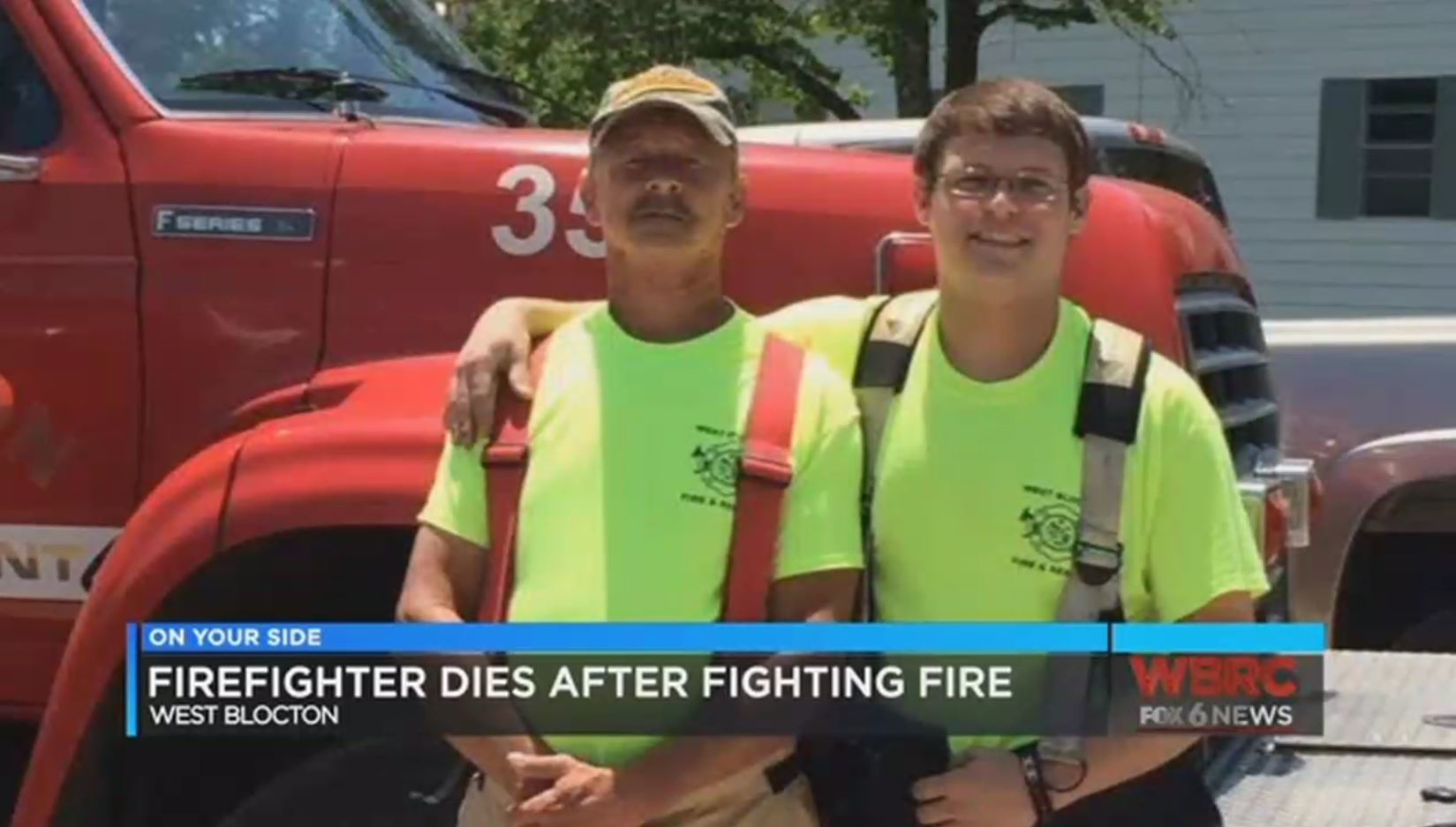 West Blocton, AL, firefighter Clint Hardemon, who died of a heart attack Aug. 13 after a response call, served on the town's small volunteer department with his son CJ.