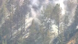 Smoke rises from Willow Creek Canyon after a small plane crash near the Madras, OR, airport left one person dead Sunday. Smoke rises from Willow Creek Canyon after a small plane crash near the Madras, OR, airport left one person dead Sunday.