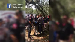 TX Firefighter Badly Injured in Fatal Fire Greets Colleagues