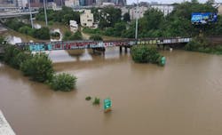A photo posted to Twitter by Houston police officer Joe Gamaldi, who says firefighters and officers were shot at by looters Monday during rescue efforts. A photo posted to Twitter by Houston police officer Joe Gamaldi, who says firefighters and officers were shot at by looters Monday during rescue efforts.