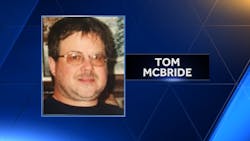 Campbellsburg firefighter Thomas McBride died Thursday night after collapsing during a training exercise. Campbellsburg firefighter Thomas McBride died Thursday night after collapsing during a training exercise.