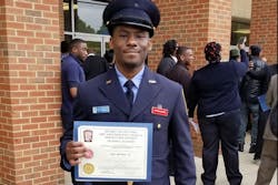 Rookie Washington, DC firefighter Dane Smothers Jr. remained in critical condition Tuesday after being struck by a ladder apparatus during a call last Wednesday night.