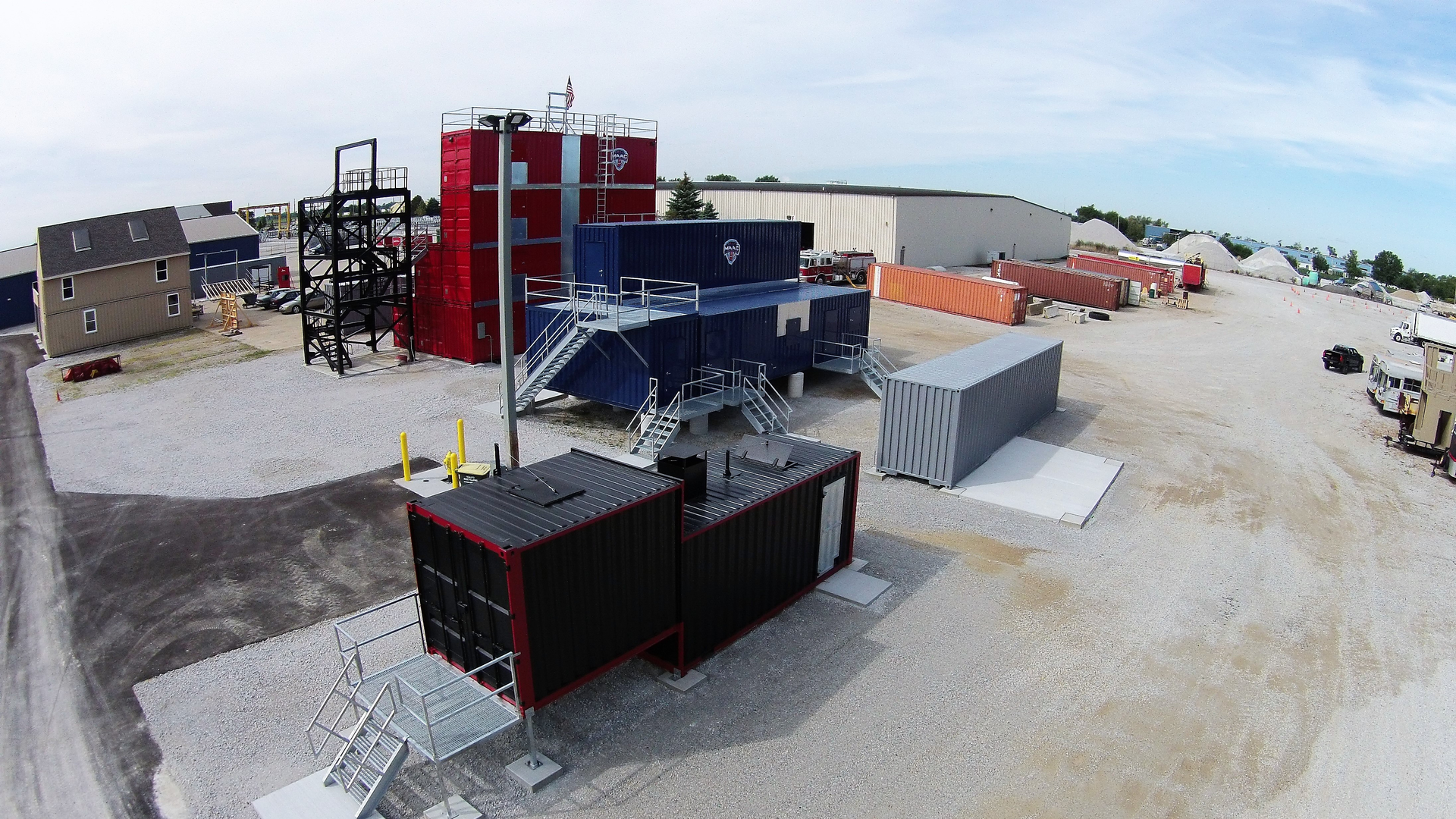 An aerial view of the MAAC Emergency Services Training Campus.