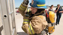 The various stations included a ladder raise area where attendees could practice ladder skills.