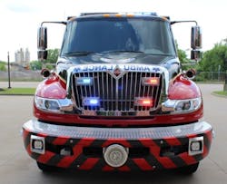 Warning light manufacturer Code 3 is offering a new style of light called PriZm II. It features three rows of eight LED lightheads that can flash in a variety of patterns. Warning light manufacturer Code 3 is offering a new style of light called PriZm II. It features three rows of eight LED lightheads that can flash in a variety of patterns.