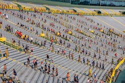 The fifth annual 9/11 Memorial Stair Climb at historic Lambeau Field paid tribute to those who sacrificed their lives at the World Trade Center on September 11, 2001. The event raised $110,000 to benefit the National Fallen Firefighters Foundation. The fifth annual 9/11 Memorial Stair Climb at historic Lambeau Field paid tribute to those who sacrificed their lives at the World Trade Center on September 11, 2001. The event raised $110,000 to benefit the National Fallen Firefighters Foundation.