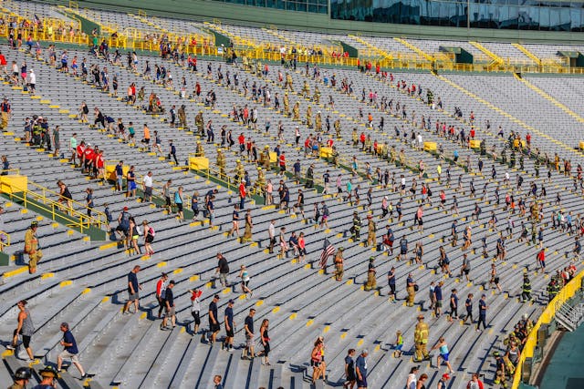 The fifth annual 9/11 Memorial Stair Climb at historic Lambeau Field paid tribute to those who sacrificed their lives at the World Trade Center on September 11, 2001. The event raised $110,000 to benefit the National Fallen Firefighters Foundation.