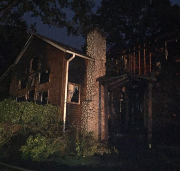 Clackamas firefighters used their personal escape system to rescue a victim from second floor bedroom.