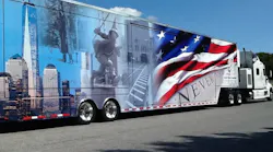 The 9/11 Never Forget Mobile Exhibit created by the Stephen Siller Tunnels to Towers Foundation.
